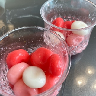 食紅で❤️女子ウケ抜群のかわいい白玉だんご